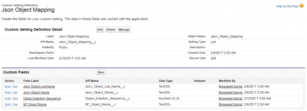 Json Object Mapping Fields